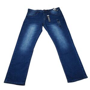 READ William Rast Manhattan Slim Skinny Jeans Dark Wash Blue Men's Size 34 x 30